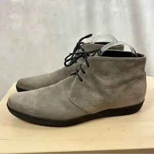 Davids | Shoes | Davids Grey Suede Lace Up Ankle Boot Mens Size 45 ...